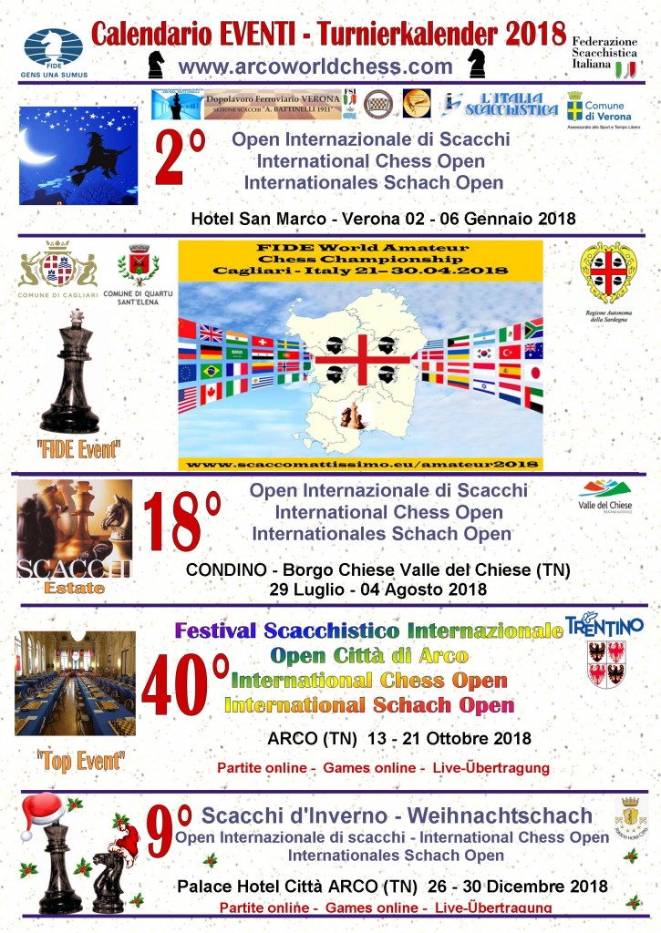 Calendario tornei 2018